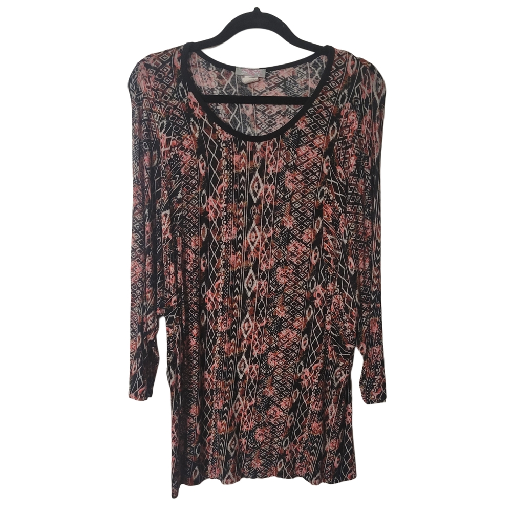 Pretty Young Thing Patterned Long Sleeve Top
